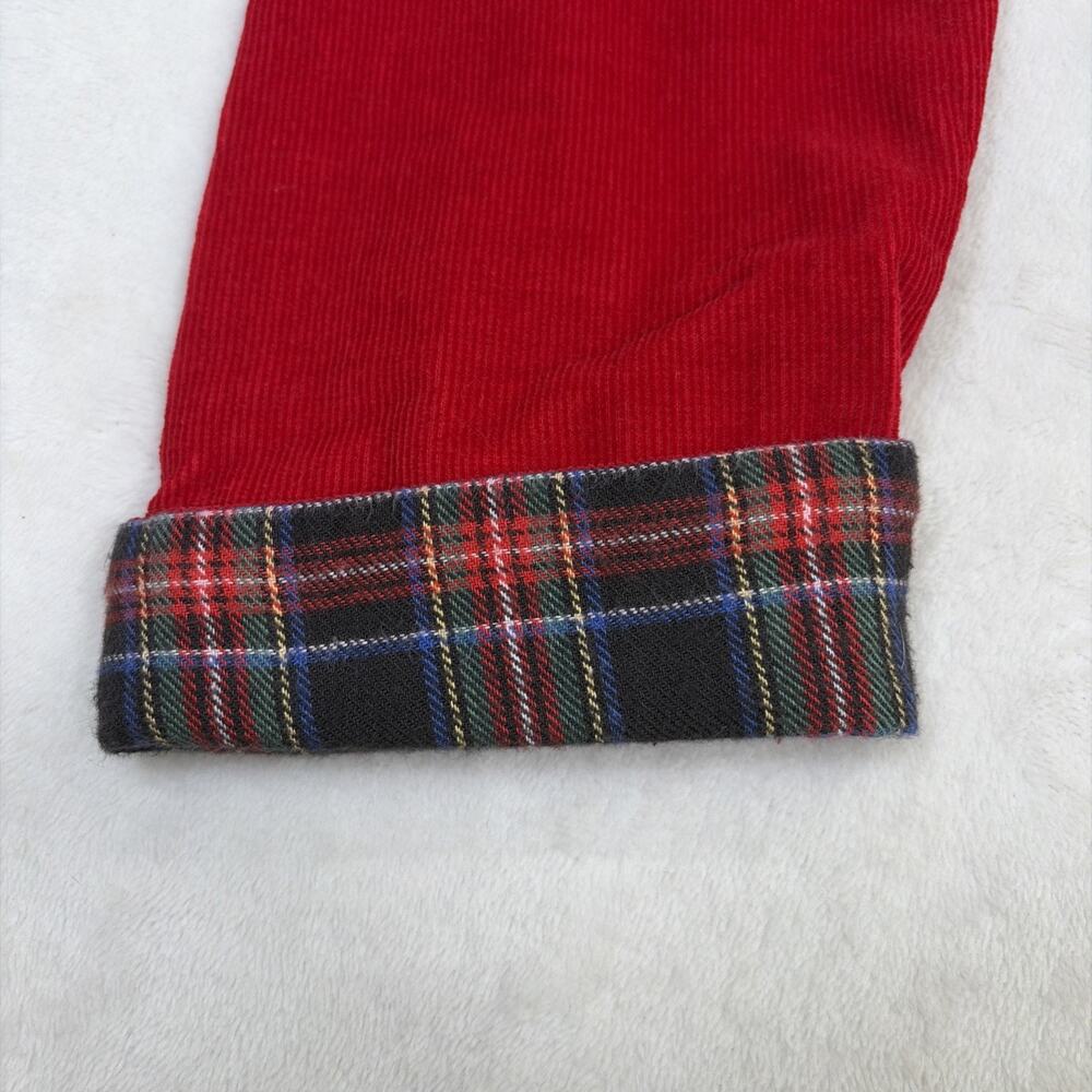 Vintage JG Hook Shirt Dress 8 Red Corduroy Button Front Prairie Cottage Holiday - Picture 6 of 8